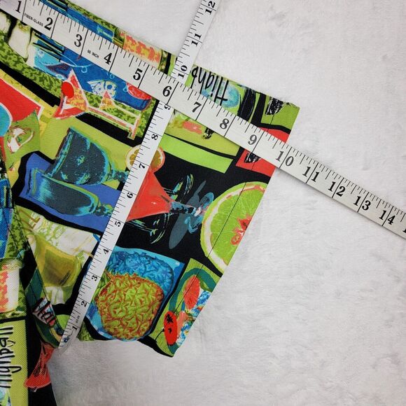 Short Sleeve 1X Top Button Tropical Mai Tai Beachy Resort Cruise Hawaii Vacation - Picture 8 of 8